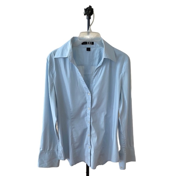 Express Tops - Express Blue Button Down Shirt